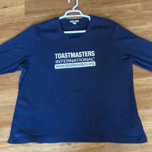 Toastmasters Blue 3/4 Sleeve T-shirt Plus Size 3XL